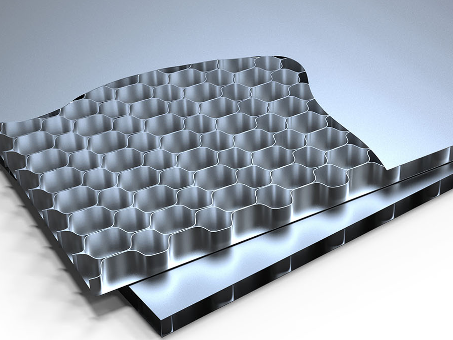 Aluminiowy panel z kompozytem o strukturze plastra miodu